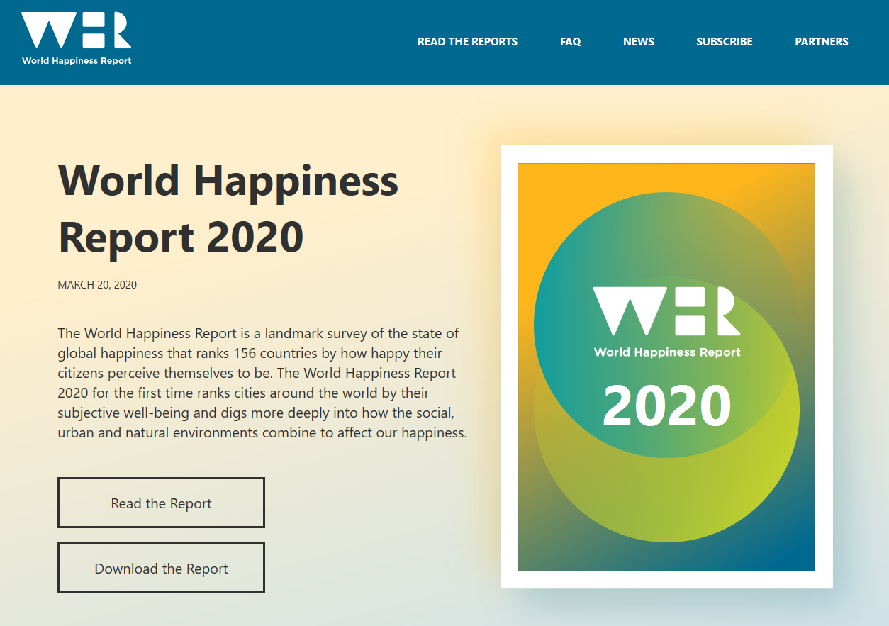 世界幸福度調査world Happiness Report概要と関連質問紙提供について Riomh 産業精神保健研究機構 Research Institute Of Occupational Mental Health