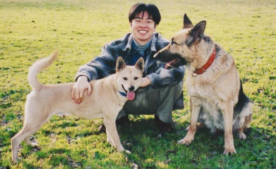 高校生時代の宮木幸一医師と大型犬・保護犬